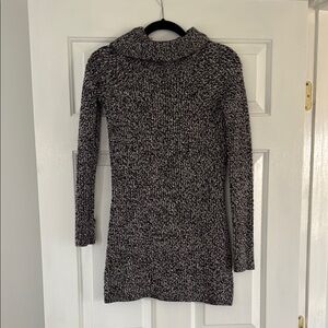 Bass Cozy Black and White Knit Sweater Dress